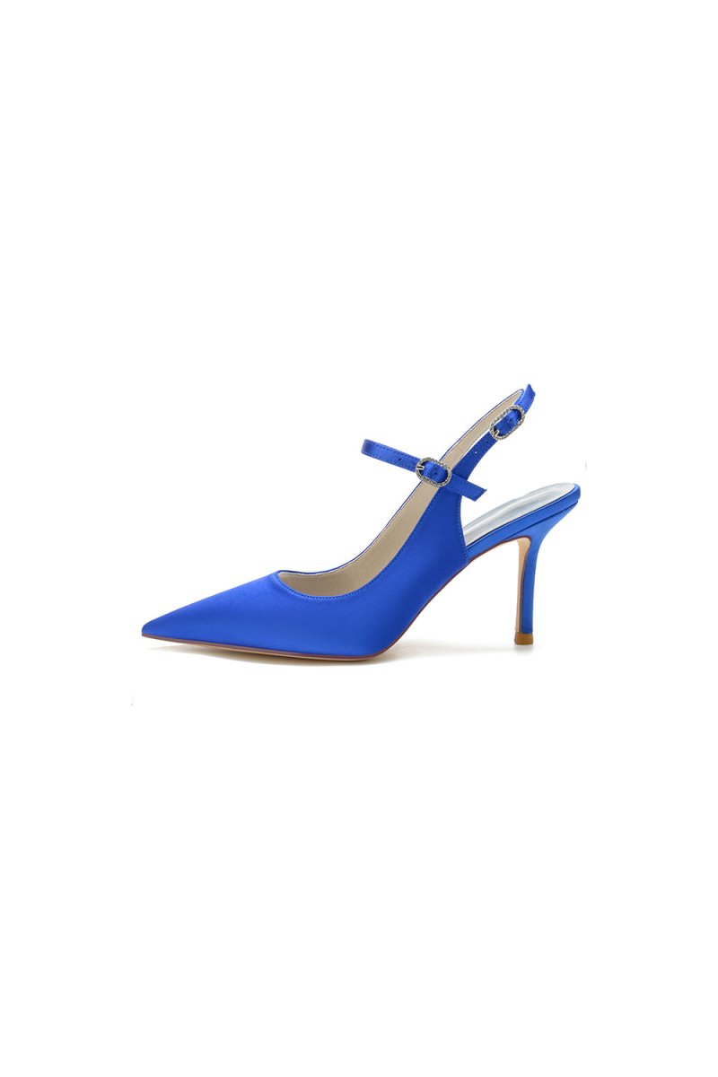 Simple Slingback Pointed Toe High Heels - KissProm