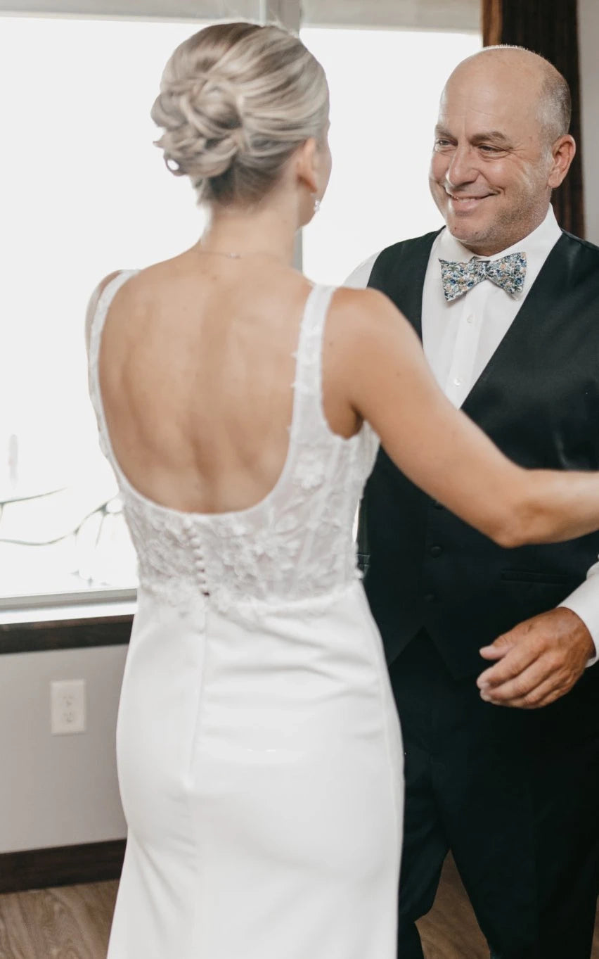 Simple White Sheath Modern Upper Body Applique Sweep Train Wedding Dresses