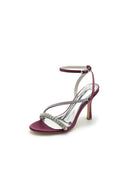Single Strap Ankle Strap Wedding Shoes With Rhinestone - KissProm