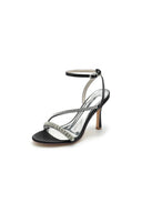 Single Strap Ankle Strap Wedding Shoes With Rhinestone - KissProm