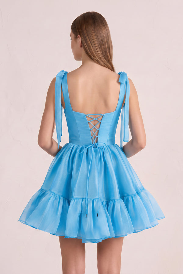 Sky Blue Stylish A-Line Sweetheart Short Homecoming Dress (2) | KISSPROM
