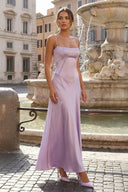 Lavender Straps A-line Long Formal Dress – Prom Dresses by KissProm | Available at KissProm