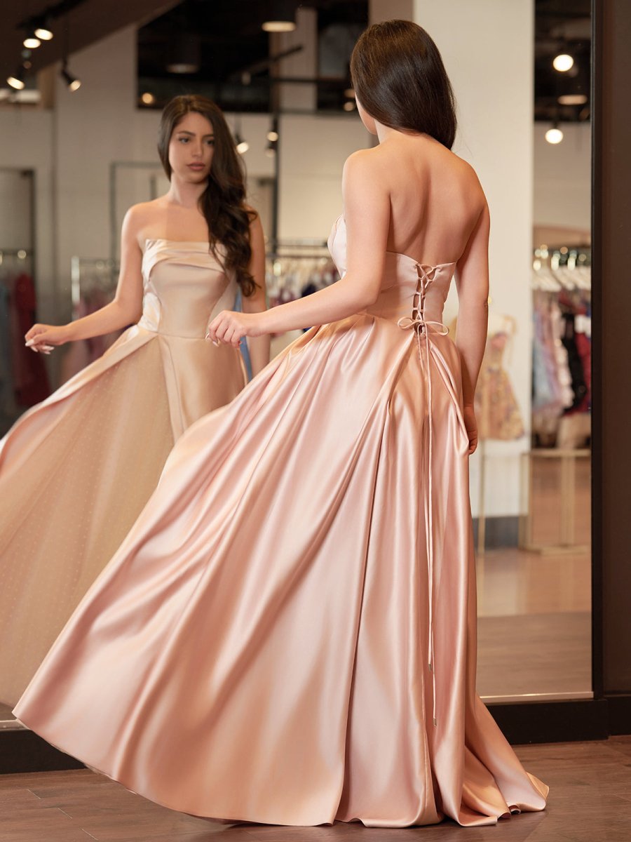 Tulle Bridesmaid Strapless Bridesmaid Dresses Long TULLE ADULT
