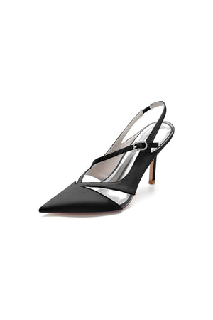 Slingback Pointed Toe High Heels - KissProm
