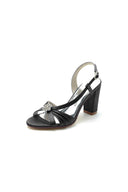 Slingback Strap Open Toe Block Heels - KissProm