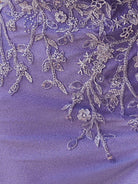 KissProm-Solstice Charming Mermaid V Neck Lavender Slit Prom Dresses with Appliques