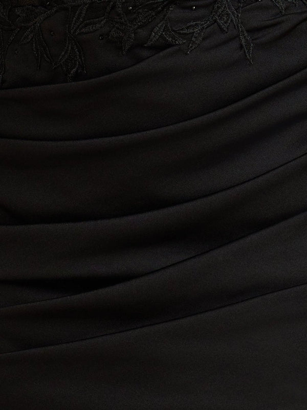 Sova | Black - Bodycon Sweetheart Homecoming Dress with Lace Appliques