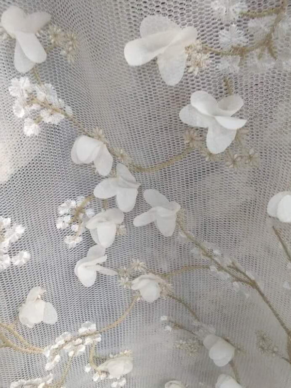 Spaghetti Strap 3D Flower Applique Sky Blue Prom Dresses Ball Gowns - KissProm