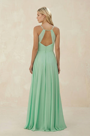 Spaghetti Strap A - Line Chiffon Bridesmaid Dress - KissProm Bridesmaid Dresses