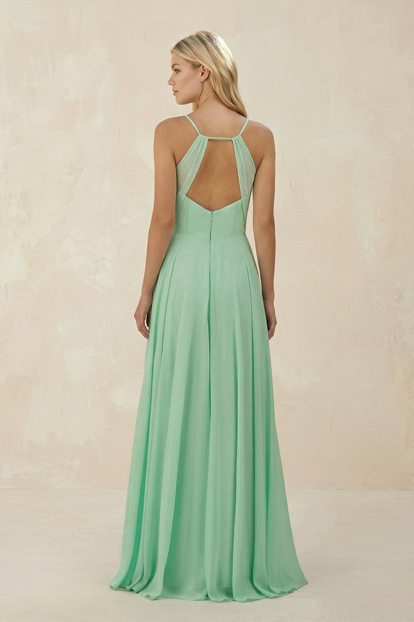 Spaghetti Strap A - Line Chiffon Bridesmaid Dress - KissProm Bridesmaid Dresses