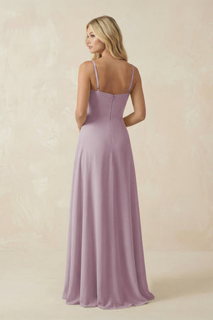Spaghetti Strap Chiffon A - Line Bridesmaid Dress in Dusk - KissProm Bridesmaid Dresses