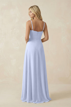Spaghetti Strap Chiffon A - Line Bridesmaid Dress in Ice - KissProm Bridesmaid Dresses