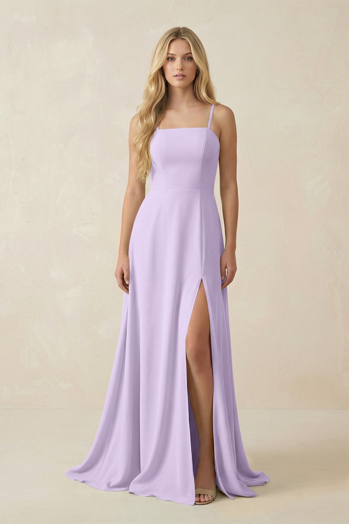 purple bridesmaid dresses chiffon KissProm Spaghetti Strap A-Line Dress in Lavender, Lavender / Custom Size( Free ) Lavender Length RWB2026 Elegant Navy Blue Off Size:10 years