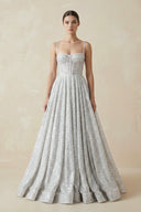 Liva | Spaghetti Straps Sequins A-line Sparkly Wedding Dress Bridal Gown - Wedding Dresses by KissProm | Available at KissProm