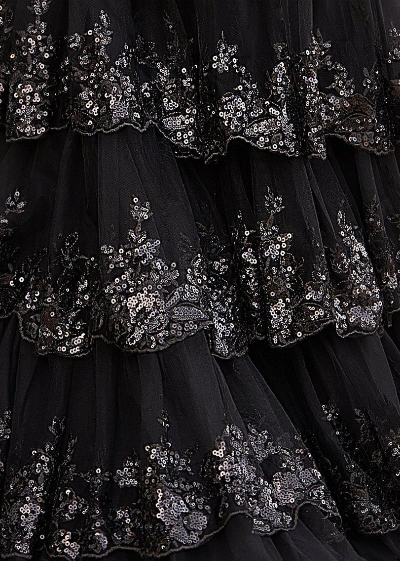 Livia |Sheath One Shoulder Tiered Lace Long Prom Dress - KissProm