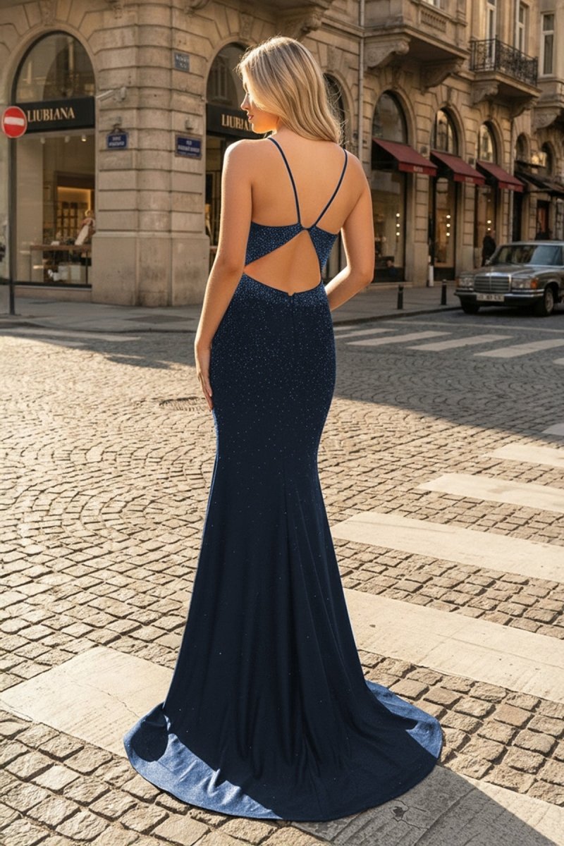 strapless open back dress Baltic Born Womens Bastina Open Back Maxi Dress | Black Print main image 0