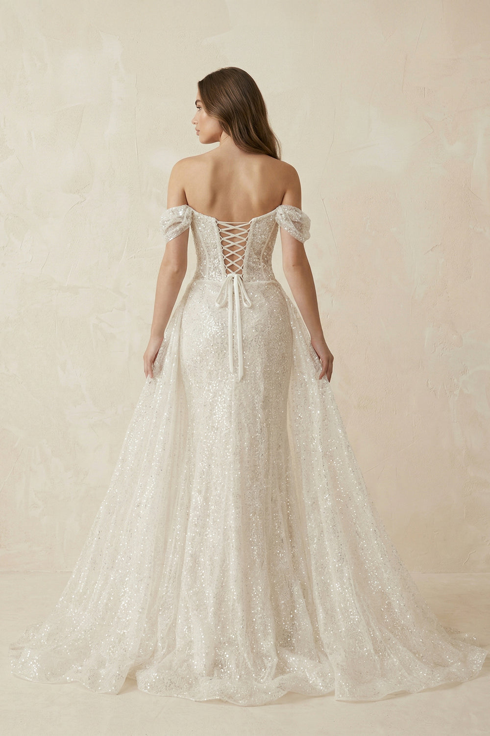 Mermaid Off the Shoulder Sequins Wedding Dresses – Wedding Dresses by KissProm | Available at KissProm