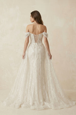Mermaid Off the Shoulder Sequins Wedding Dresses – Wedding Dresses by KissProm | Available at KissProm