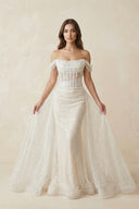 Mermaid Off the Shoulder Sequins Wedding Dresses – Wedding Dresses by KissProm | Available at KissProm