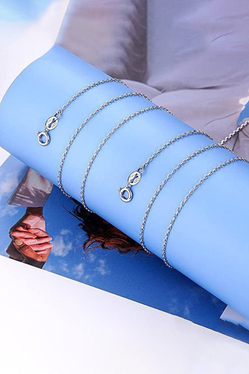 Spring Clasp Oval Plate Necklace - KissProm