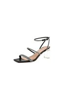 Square Open Toe Rhinestone Straps Party Shoes - KissProm