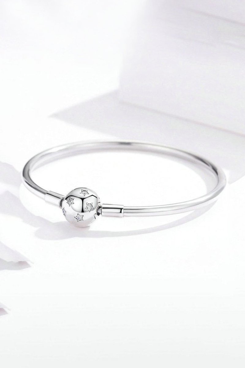 Star Bangle Bracelet In Sterling Silver - KissProm