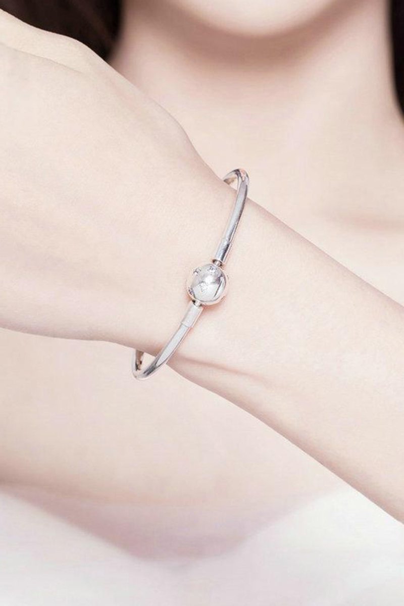 Star Bangle Bracelet In Sterling Silver - KissProm