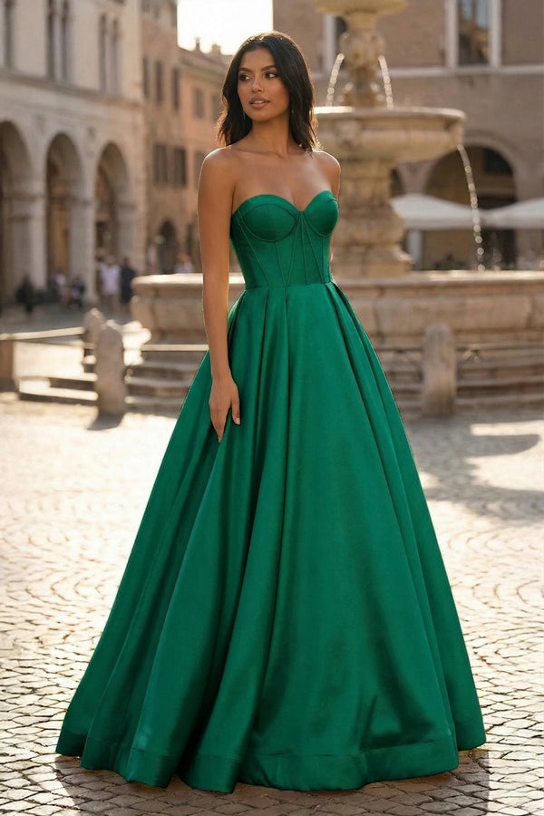 american prom dresses KissProm Ball Gown Sweetheart Satin Long Dresses, Navy Blue / 00 A versatile option perfect for both evening dresses and formal dresses Mermaid Prom Dress Black Sparkly