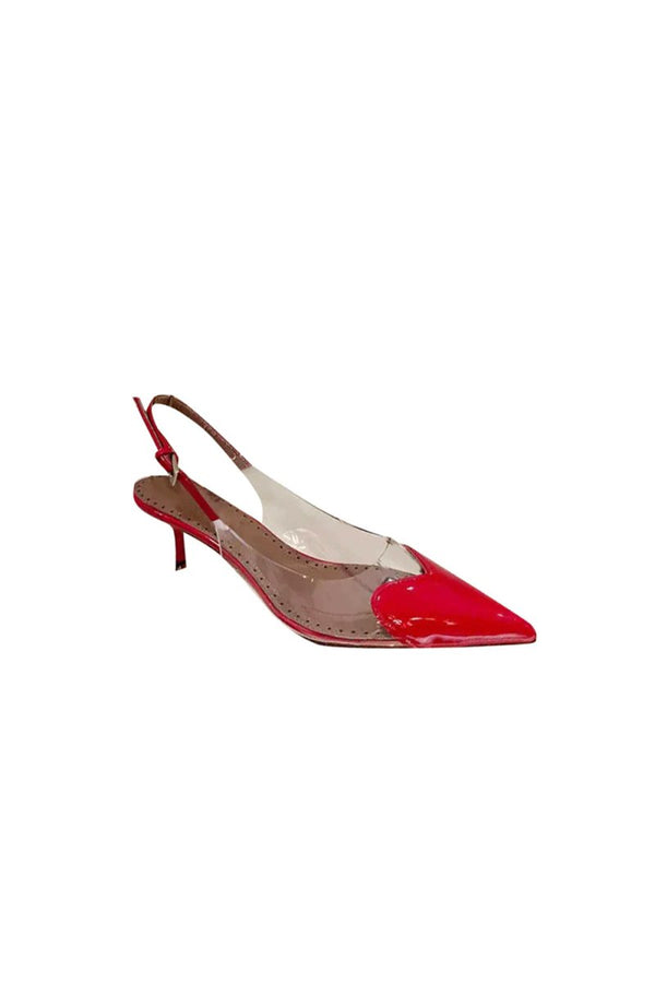 Yellow Stiletto Heel Mid Heel Sandals - KissProm