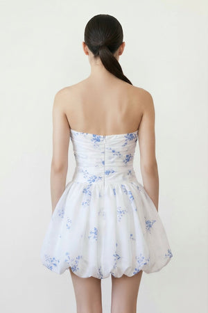 Strapless A-Line Floral Organza Graduation Dress – Graduation Dresses by KissProm | Available at KissProm