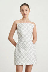 Strapless Crepe Sheath Graduation Dress - KissProm
