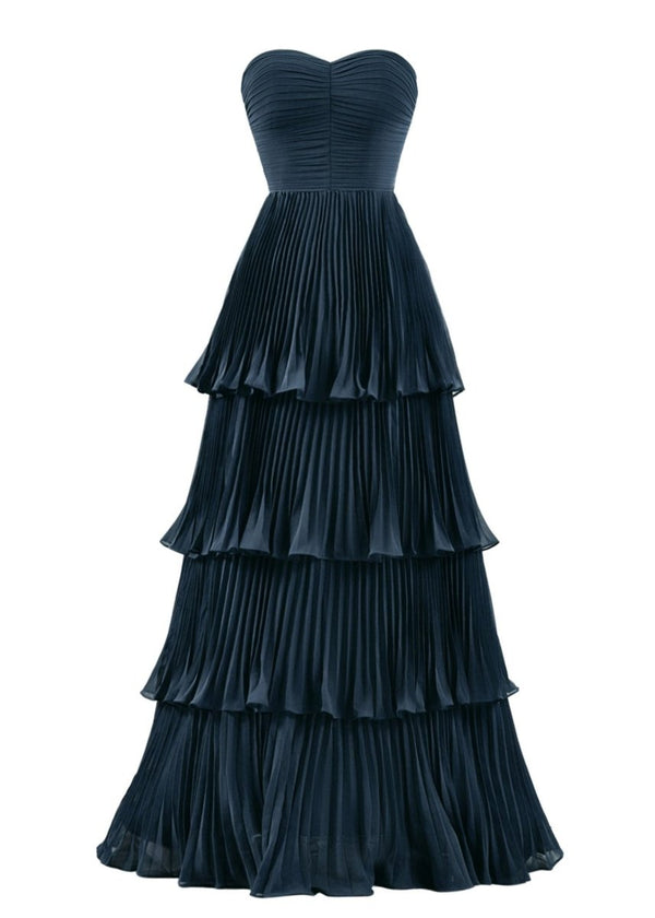 Strapless Emerald Green Ruffle Multi-Layer Long Prom Dress Strapless Emerald Green Ruffle Multi-Layer Long Prom Dress