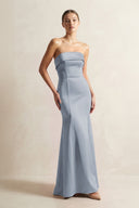 Strapless Satin Mermaid Bridesmaid Dress in Twilight - KissProm Bridesmaid Dresses