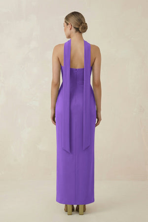 Strapless Sheath Midi Bridesmaid Dress With Ribbon in Tahiti - KissProm Bridesmaid Dresses
