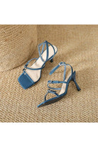 Strappy Open Toe Ankle Buckle Stiletto High Heels - KissProm