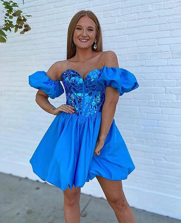 Aria | A Line Off the Shoulder Short Homecoming Dress