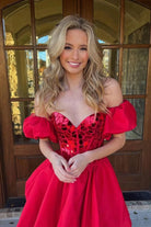 Aria | A Line Off the Shoulder Short Homecoming Dress