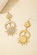 Sun Moon Stars Drop Earrings - KissProm