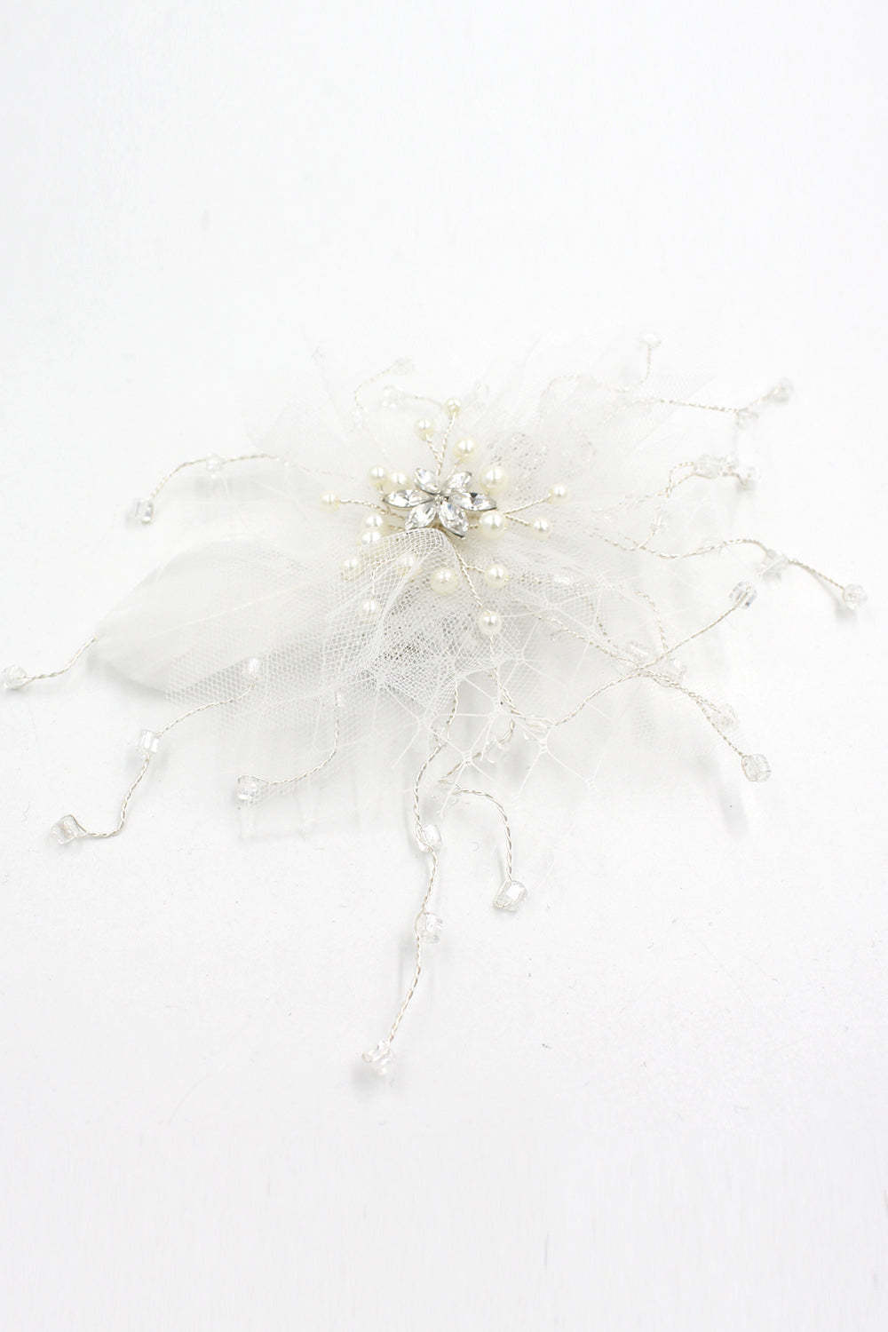 Sweet Feather Yarn Flower Handmade Hair Clip - KissProm