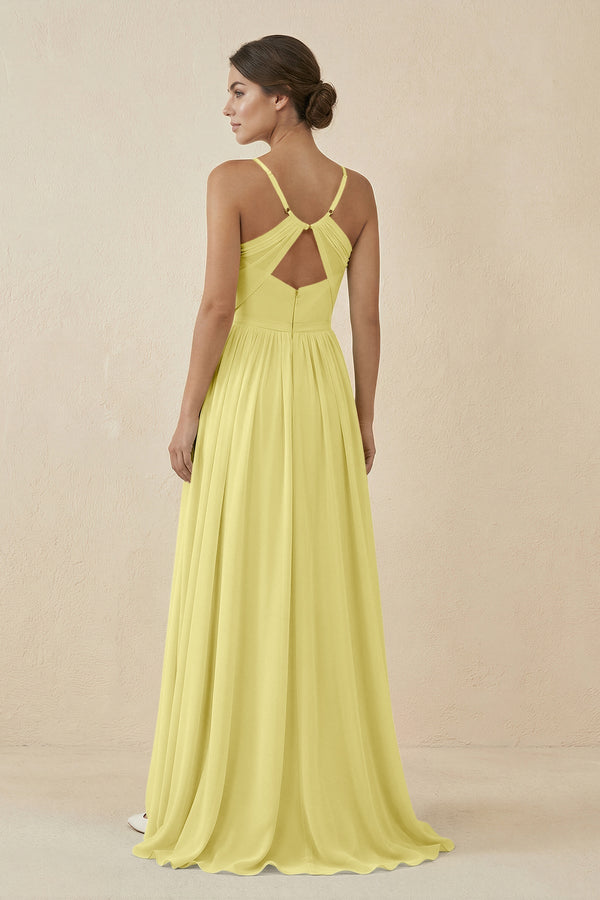 Sweetheart A - Line Chiffon Bridesmaid Dress in Buttercup - KissProm Bridesmaid Dresses