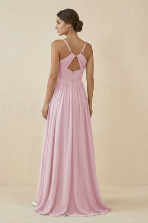 Sweetheart A - Line Chiffon Bridesmaid Dress in Candy Pink - KissProm Bridesmaid Dresses