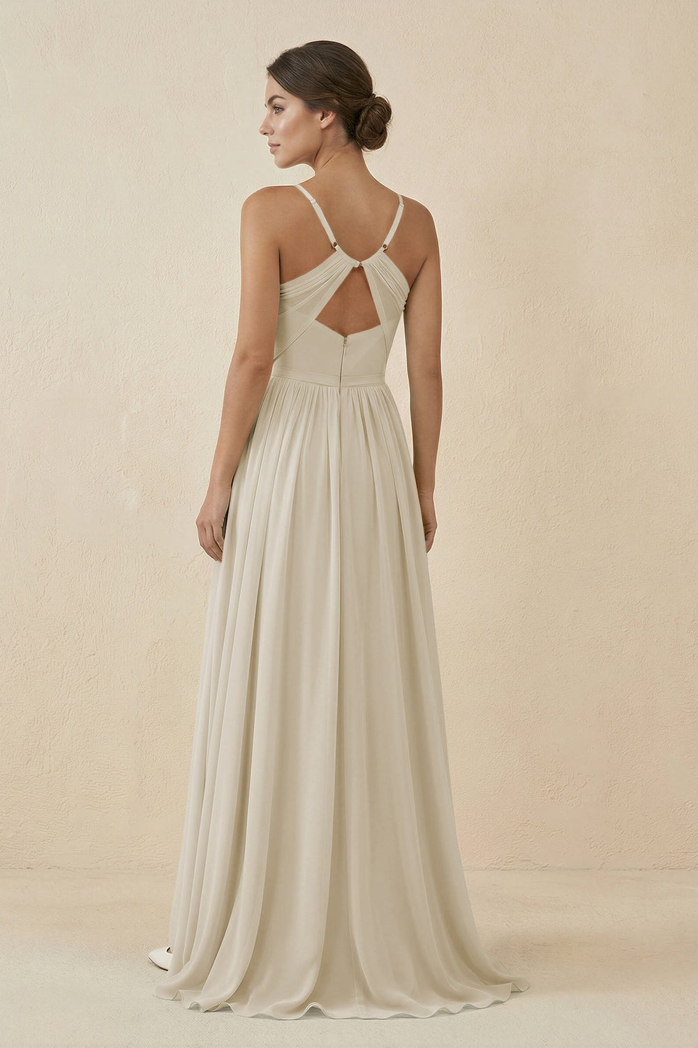 Sweetheart A - Line Chiffon Bridesmaid Dress in Dove Gray - KissProm Bridesmaid Dresses