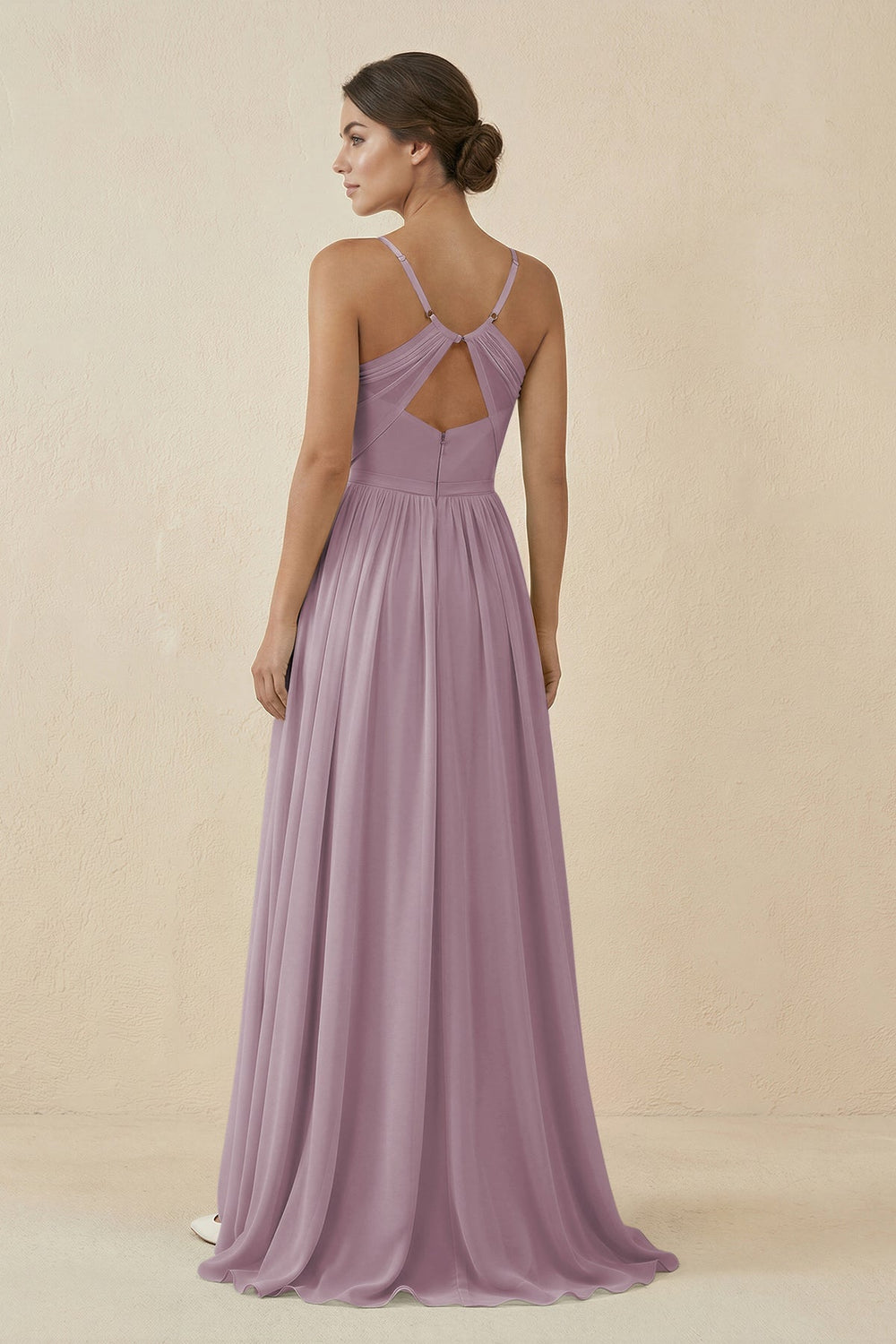 Sweetheart A - Line Chiffon Bridesmaid Dress in Dusk - KissProm Bridesmaid Dresses