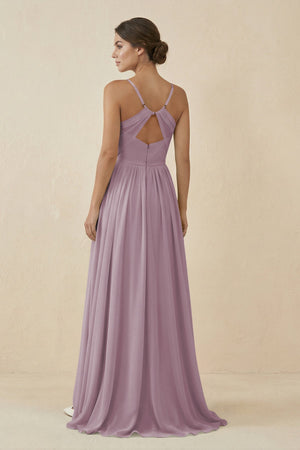 Sweetheart A - Line Chiffon Bridesmaid Dress in Dusk - KissProm Bridesmaid Dresses