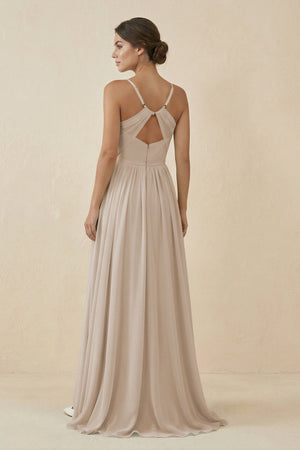 Sweetheart A - Line Chiffon Bridesmaid Dress in Frost - KissProm Bridesmaid Dresses