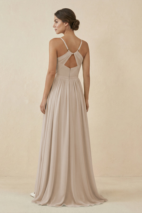 Sweetheart A - Line Chiffon Bridesmaid Dress in Frost - KissProm Bridesmaid Dresses