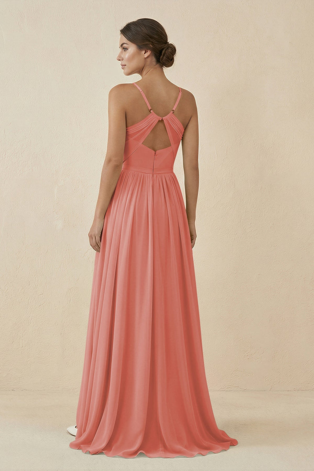 Sweetheart A - Line Chiffon Bridesmaid Dress in Mulberry - KissProm Bridesmaid Dresses