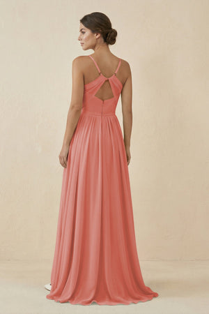 Sweetheart A - Line Chiffon Bridesmaid Dress in Mulberry - KissProm Bridesmaid Dresses