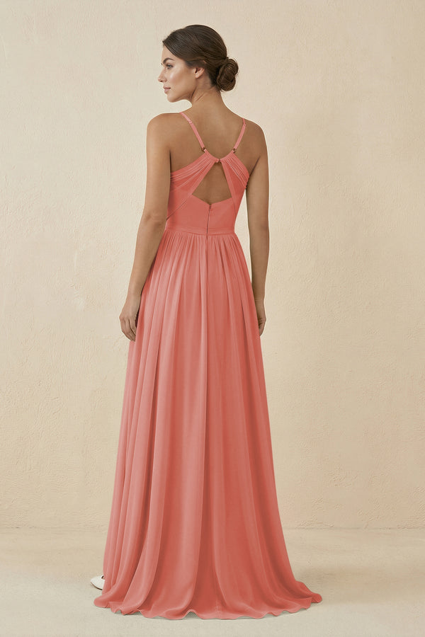 Sweetheart A - Line Chiffon Bridesmaid Dress in Mulberry - KissProm Bridesmaid Dresses