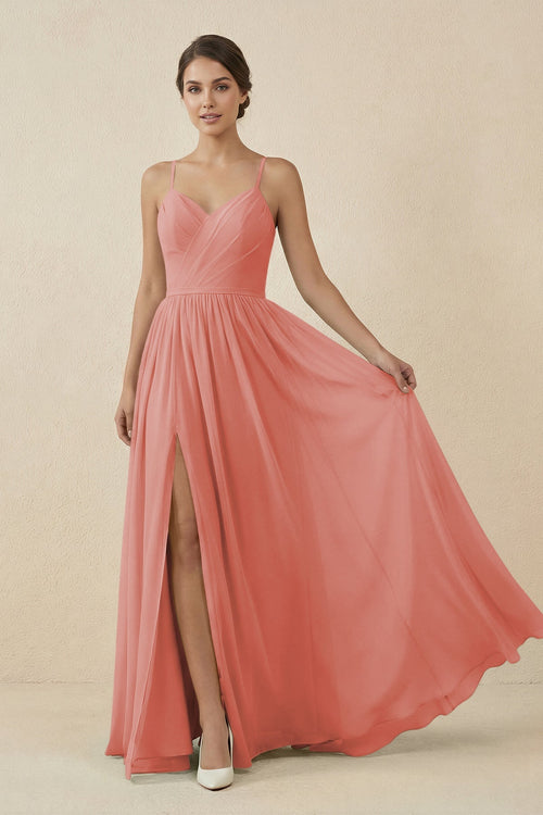 Sweetheart A - Line Chiffon Bridesmaid Dress in Mulberry - KissProm Bridesmaid Dresses